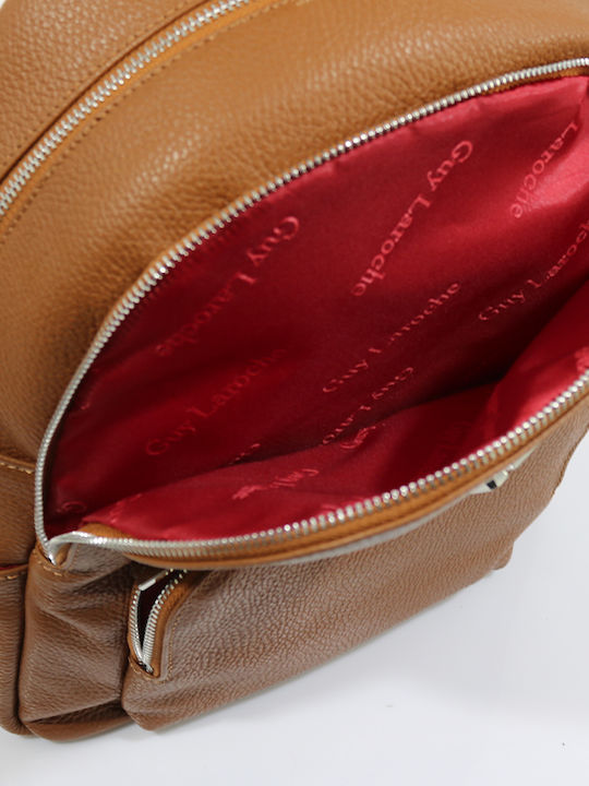 Piele Geantă pentru femei Rucsac Ταμπά/Silver