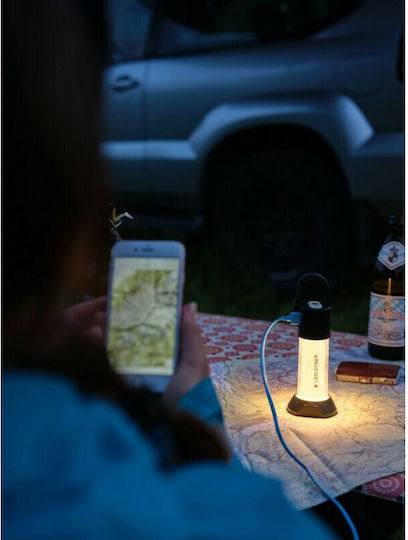 LedLenser ML6 Φανάρι Led Μπαταρίας για Camping με Φακό & Powerbank Warm Light 6lm
