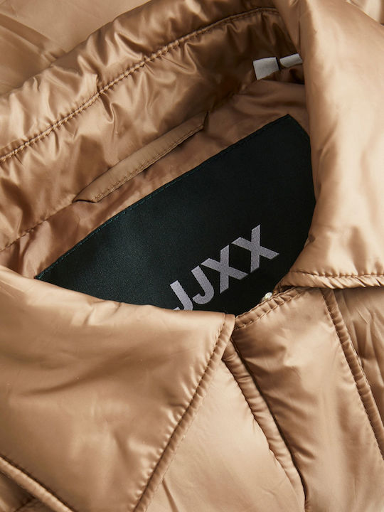 Kurz Damen Ärmellos Puffer Jacke für Winter Tigers Eye