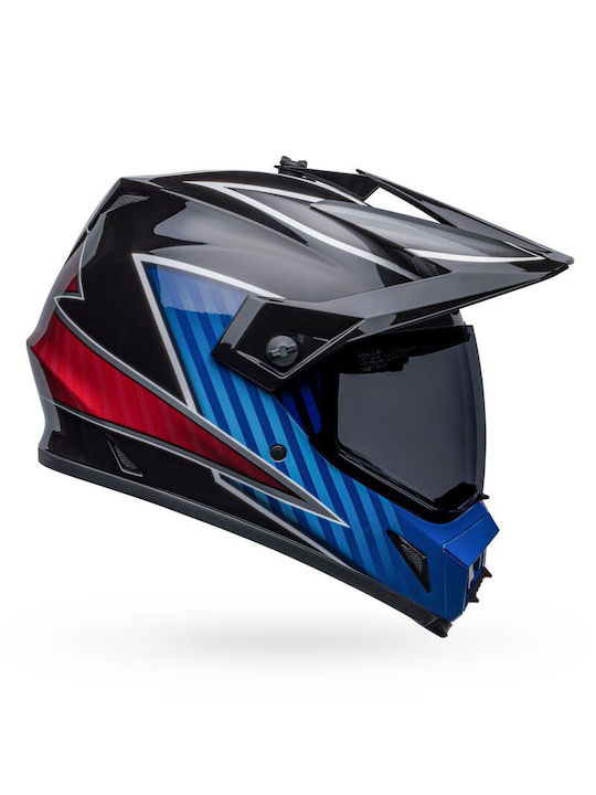 Bell MX-9 Adventure MIPS Motocross Helmet with Sun Visor DOT / ECE 22.05 1698gr Dalton Gloss Black/Blue