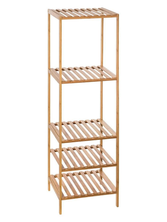 Spitishop Επιδαπέδια Ραφιέρα Μπάνιου Bamboo με 3 Ράφια 35x32x111.5cm