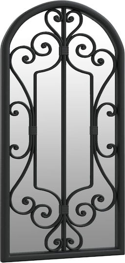 vidaXL Wandspiegel mit Schwarz Metallisch Rahmen 70x30cm 1Stück