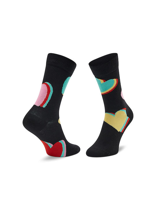 Happy Socks Unisex Κάλτσες με Σχέδια Μαύρες