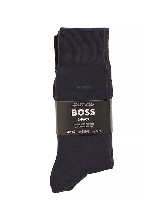 Hugo Boss Herren Einfarbige Socken Mehrfarbig 3Pack