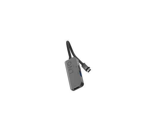 LinQ USB-C Docking Station με HDMI 4K PD Γκρι (LQ48000)