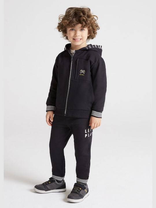 Mayoral Kids Sweatpants Set Black 2pcs