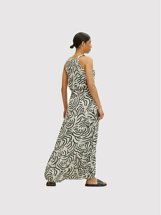 Tom Tailor Summer Maxi Dress with Ruffle Beige