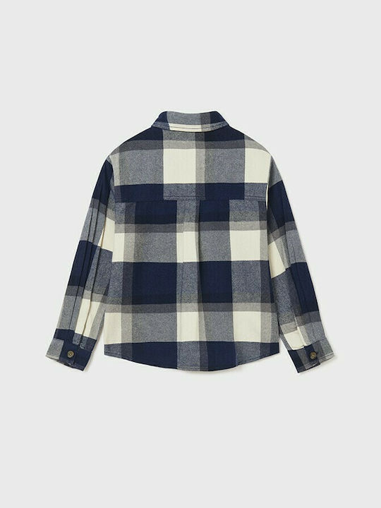 Mayoral Kids Checked Shirt Blue