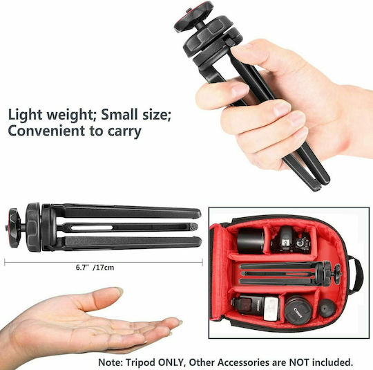 Neewer Mini Tabletop Tripod Stabilizer Grip with Swivel Ball Head for Video