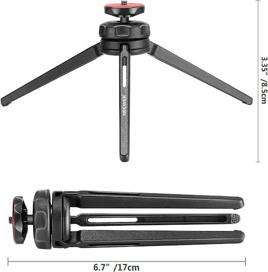 Neewer Mini Tabletop Tripod Stabilizer Grip with Swivel Ball Head for Video