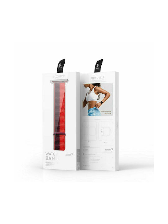 Dux Ducis Sport Strap Fabric Red (Apple Watch 44/45/46mm/Ultra 49mm)