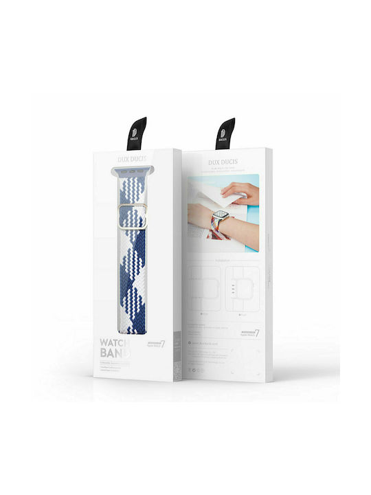 Dux Ducis Mixture Strap Fabric Blue / White (Apple Watch 38/40/41/42mm)