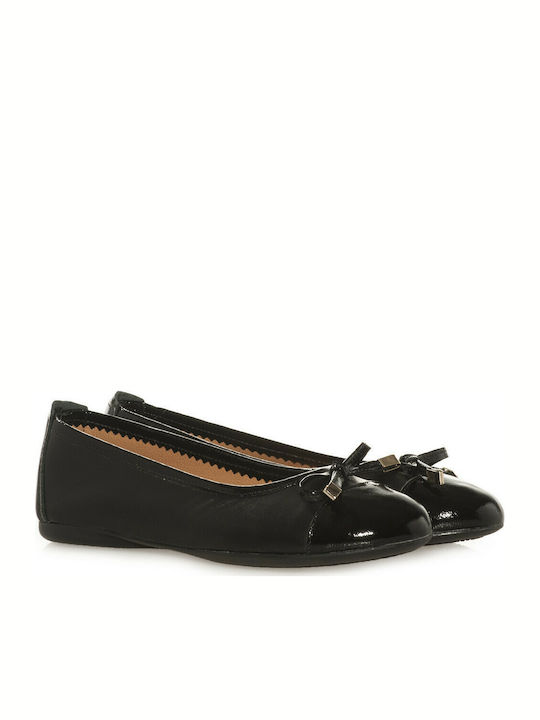 Sagiakos Kids Leather Ballerinas Black