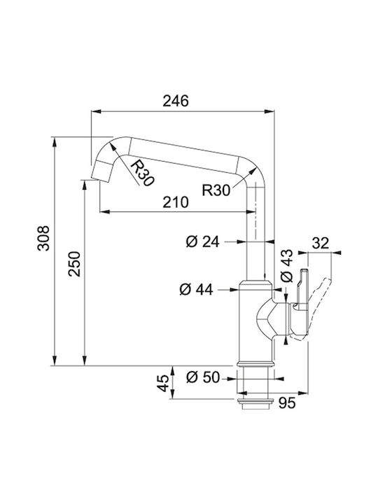 Franke Urban Standard Küchenarmatur Zähler Oatmeal