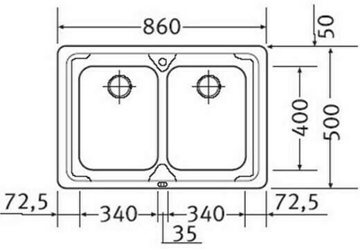 Franke Logica LOX 620 3011444401 Drop-In Sink Inox Satin W86xD50cm Silver