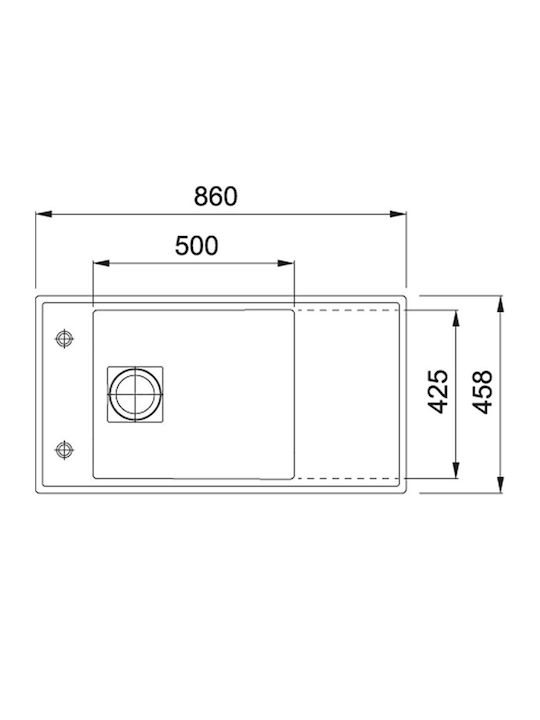 Franke Fresno FSG 211-86 3142101134 Drop-In Мивка от Синтетичен Гранит Ш86xД45.8см Оникс