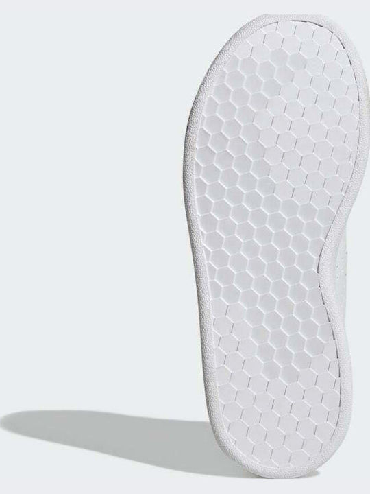 Advantage Court Lifestyle Kids Sneakers with Hoop & Loop Closure Cloud White / Green / Core Black