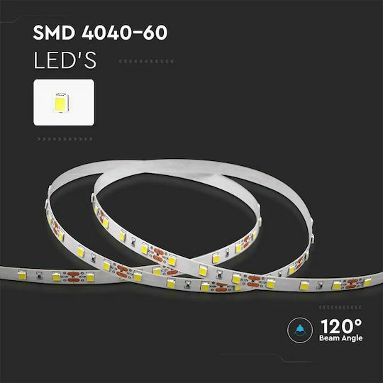 V-TAC Ταινία LED 12V Θερμό Λευκό Φως 1m