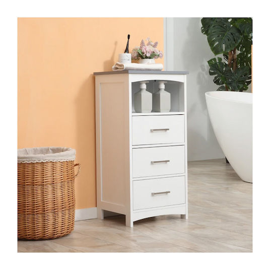 Kleankin 834-362 Ντουλάπι Μπάνιου 40x33x80cm Λευκό
