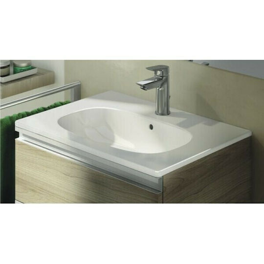 Ideal Standard Tesi II Countertop without Sink Glossy Lacquer L50xW36xH40cm White
