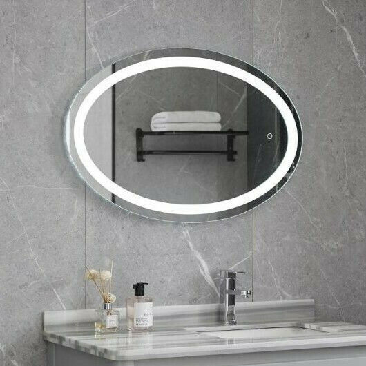 Gloria Ovale Oval Bathroom Mirror Led Touch 60x80cm