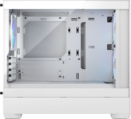 Fractal Design Pop Mini Air Gaming Mini Tower Computer Case with Side Window and RGB Lighting RGB White TG Clear