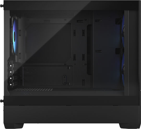 Fractal Design Pop Mini Air Gaming Mini Tower Κουτί Υπολογιστή με Πλαϊνό Παράθυρο και RGB Φωτισμό RGB Black TG Clear