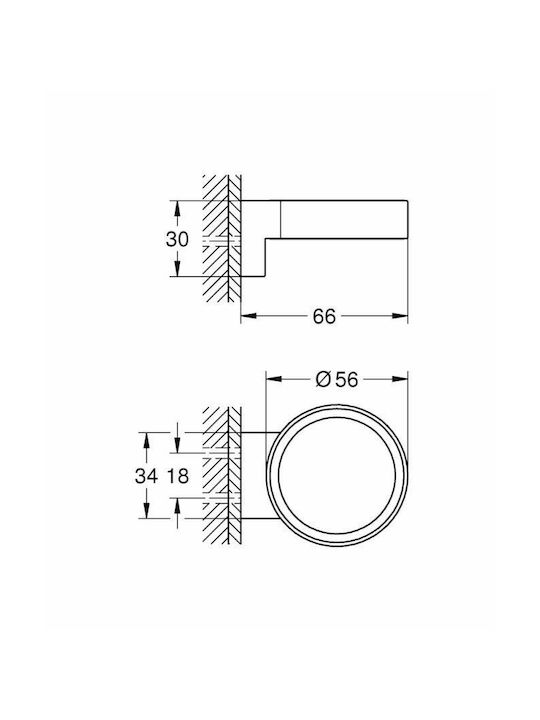 Grohe Selection Wall-mounted Cup Holder Metallic Gray