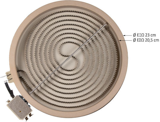 Ceramic Cooker Eika 230mm 2100 Watt 2 Ends