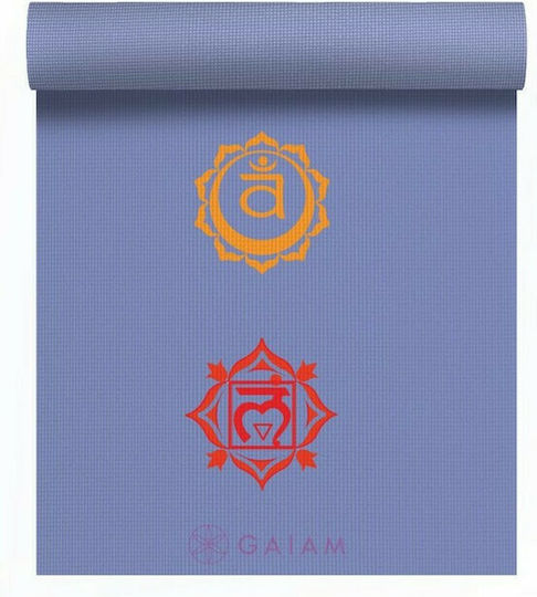 Gaiam Chakra Yoga/Pilates Mat Purple (173x61x0.4cm) 55321