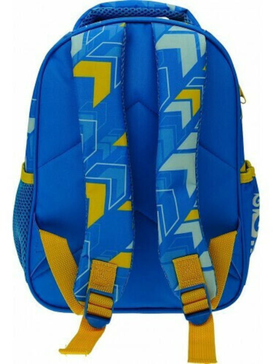 Gim Sonic School Bag Backpack Kindergarten Light Blue with Water Bottle Holder 12Liters