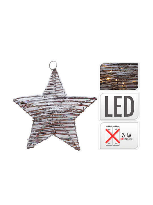 Zaros Plastic Illuminated Christmas Decorative Pendant Star White