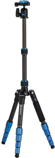 Benro Kamerastative Slim Travel Carbonfaser mit Kugelförmiger Kopfart bis 130cm und Maximaler Belastung 3.99kg