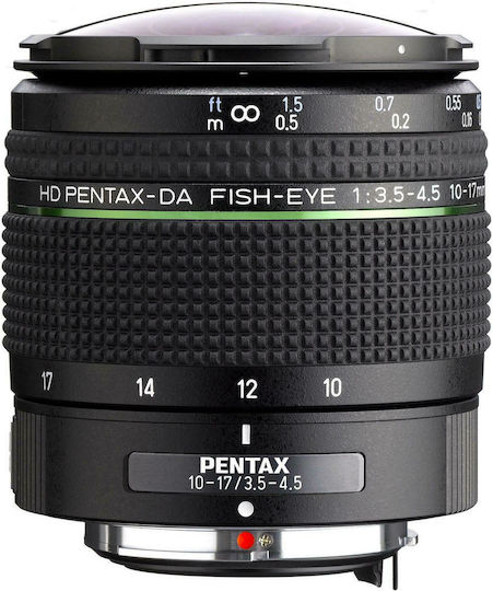 Pentax Crop Φωτογραφικός Φακός HD DA 10-17mm f/3.5-4.5 ED Fisheye / Ultra-Wide Zoom για Pentax K Mount Μαύρος