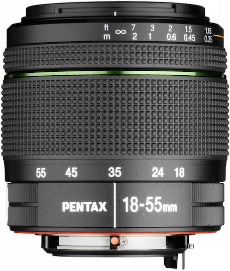 Pentax Crop Φωτογραφικός Φακός SMC DA 18-55mm F/3.5-5.6 AL WR Standard Zoom για Pentax K Mount Μαύρος