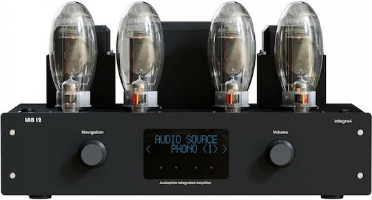 Lab12 integre4 KT150 Λαμπάτος Ολοκληρωμένος Ενισχυτής Hi-Fi Stereo Μαύρος