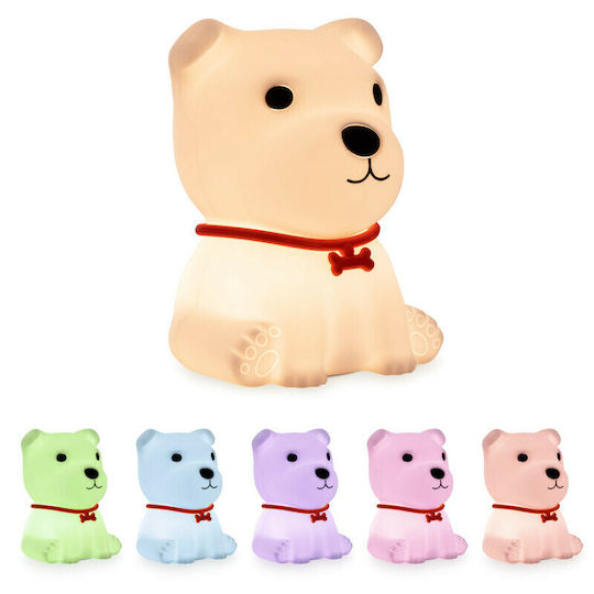 Navaris Lumini LED Lampă decorativă pentru copii Atingere Sitting Dog cu Schimbări de Culori Alb Navaris Lumini LED Lampă decorativă pentru copii Atingere Sitting Dog cu Schimbări de Culori Alb
