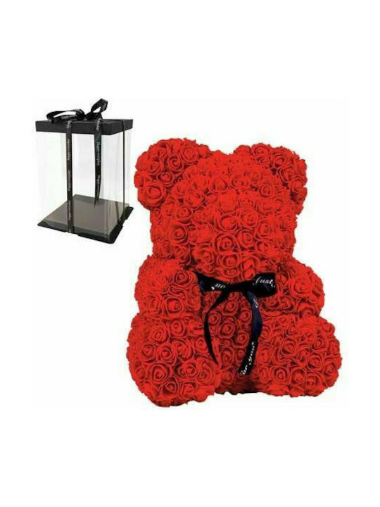 Bear of Artificial Roses Red 40cm