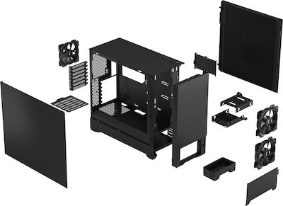 Fractal Design Pop Silent Midi Tower Computer Case Black Solid