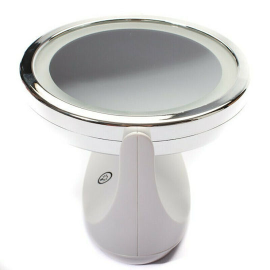 Hoomei Makeup Mirror Tabletop with Light Zoom x5 11cm White