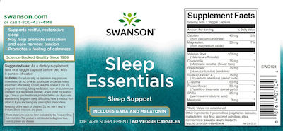 Swanson Sleep Essentials Ergänzungsmittel für den Schlaf 60 veg. Kappen