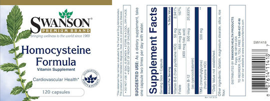 Swanson Formula Homocisteinei Alte Suplimente Alimentare 120 Capsule