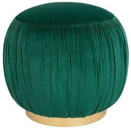 Stool For Living Room Upholstered with Velvet Derek Cypress 45x45x40cm
