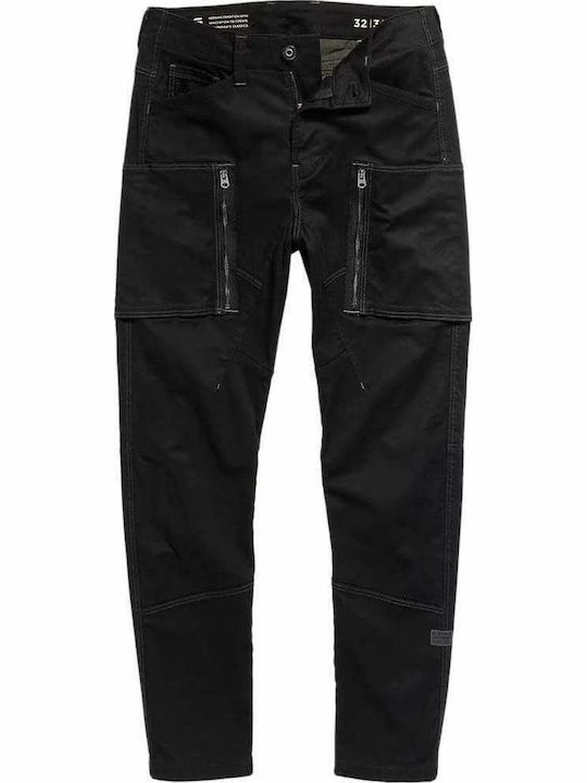 3d Trousers Cargo Elastic in Skinny Fit Black