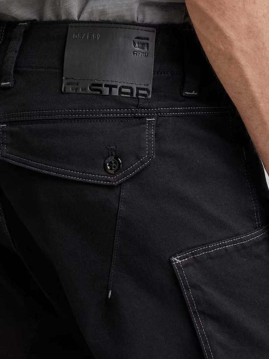 3d Trousers Cargo Elastic in Skinny Fit Black