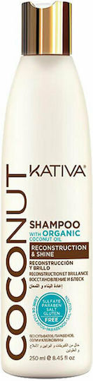 Kativa Coconut Shampoos Reconstruction/Nourishment & Shine for All Hair Types 250ml