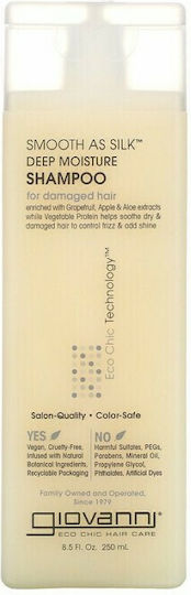 Giovanni Smooth As Silk Deep Moisture Shampoos Reconstruction/Nourishment & Hydration for Damaged Hair 250ml