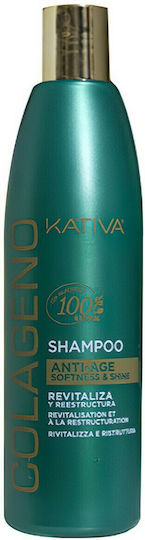 Kativa Colageno Anti-age 250ml Shampoos Reconstruction/Nourishment & Hydration for All Hair Types 250ml