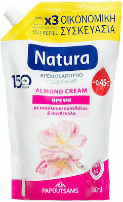 Papoutsanis Natura Almond Refill Cream Soap 750ml