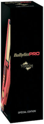 Babyliss Pro Titanium Special Edition Πρέσα Μαλλιών Ionic Red